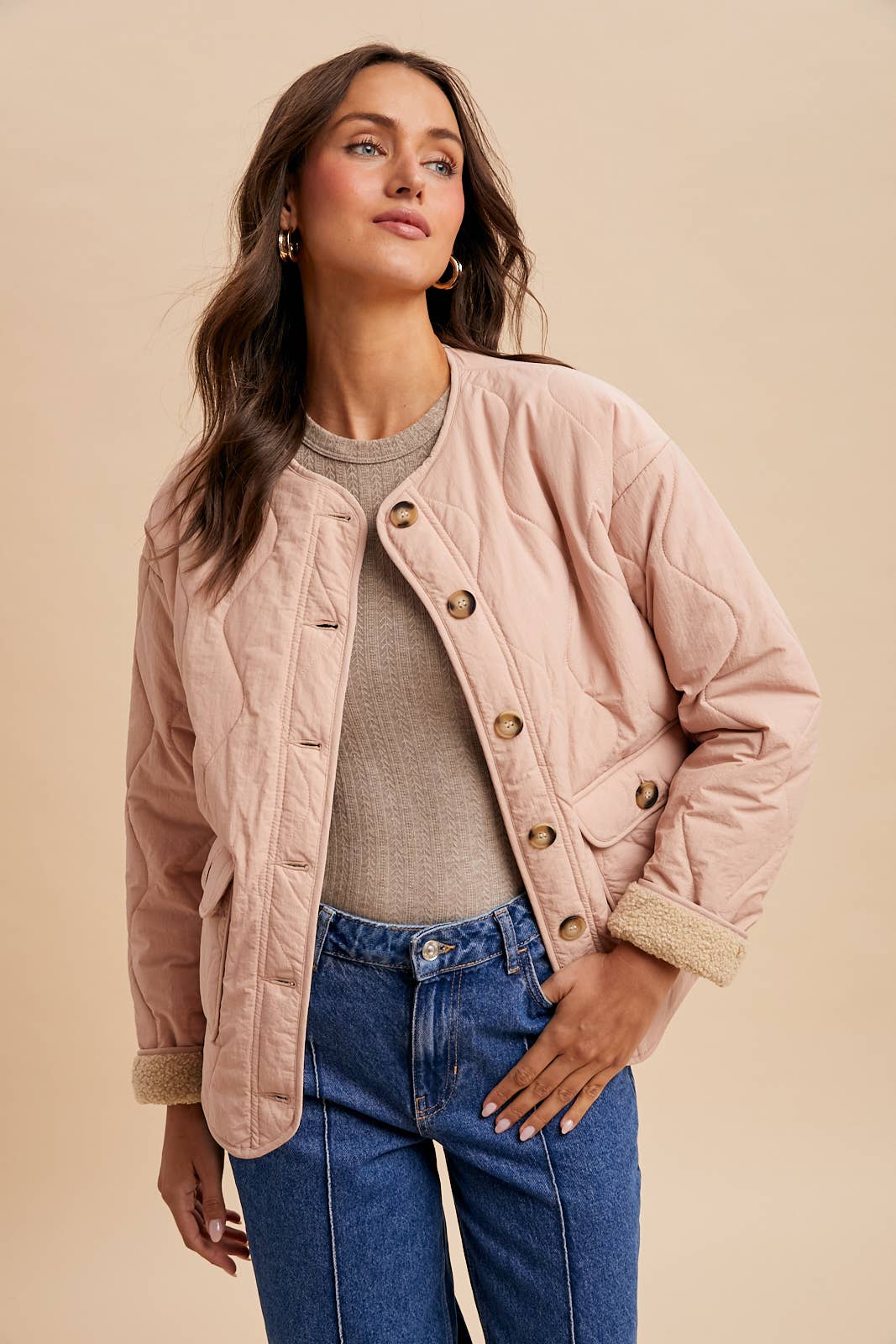 Comfiest Fall Quilted Field Coat