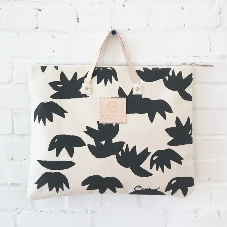 Erin Flett Work Black Lotus Folder Bag