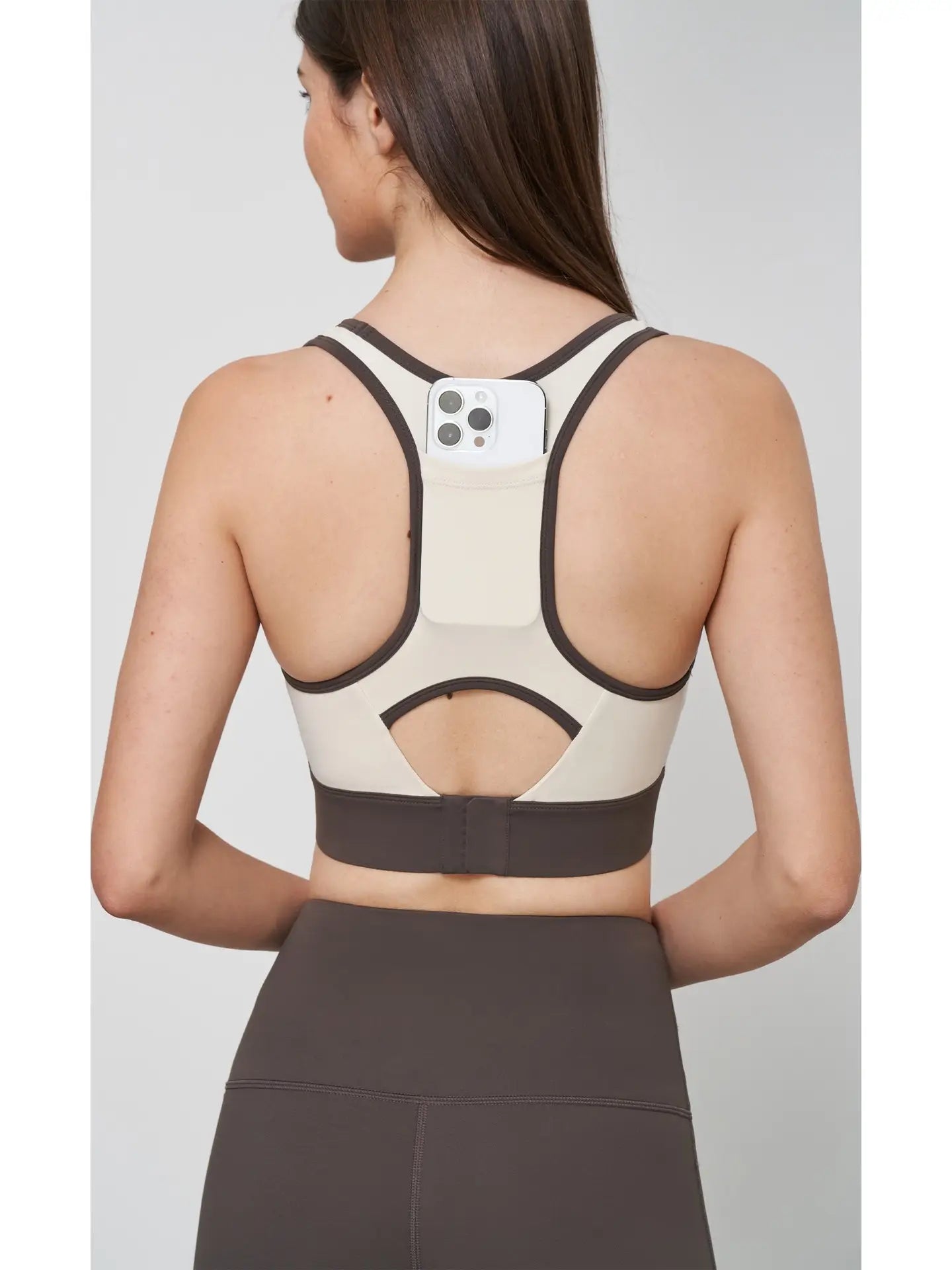 Diana Color Contrast Racer-Back Sports Bra