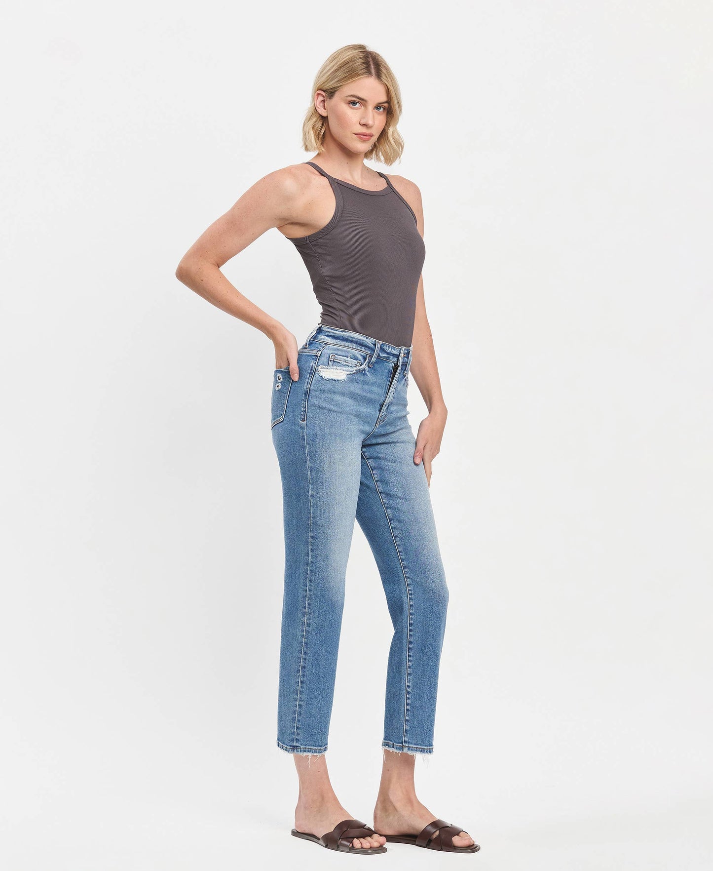 HIgh Rise Tapered Straigh Jeans
