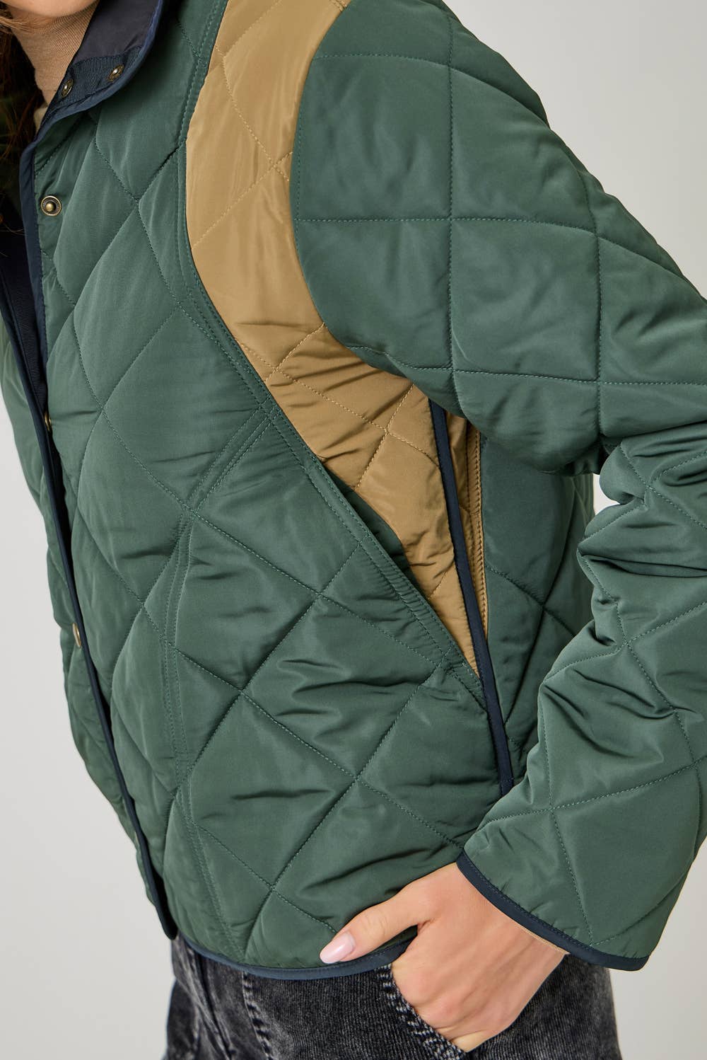 The Perfect Color Blocked Padded Jacket