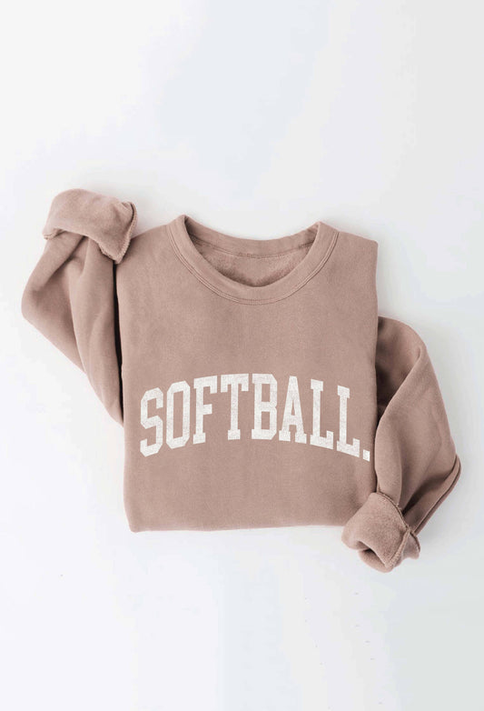 Pre-Shrunk Fleece SOFTBALL Graphic Sweatshirt