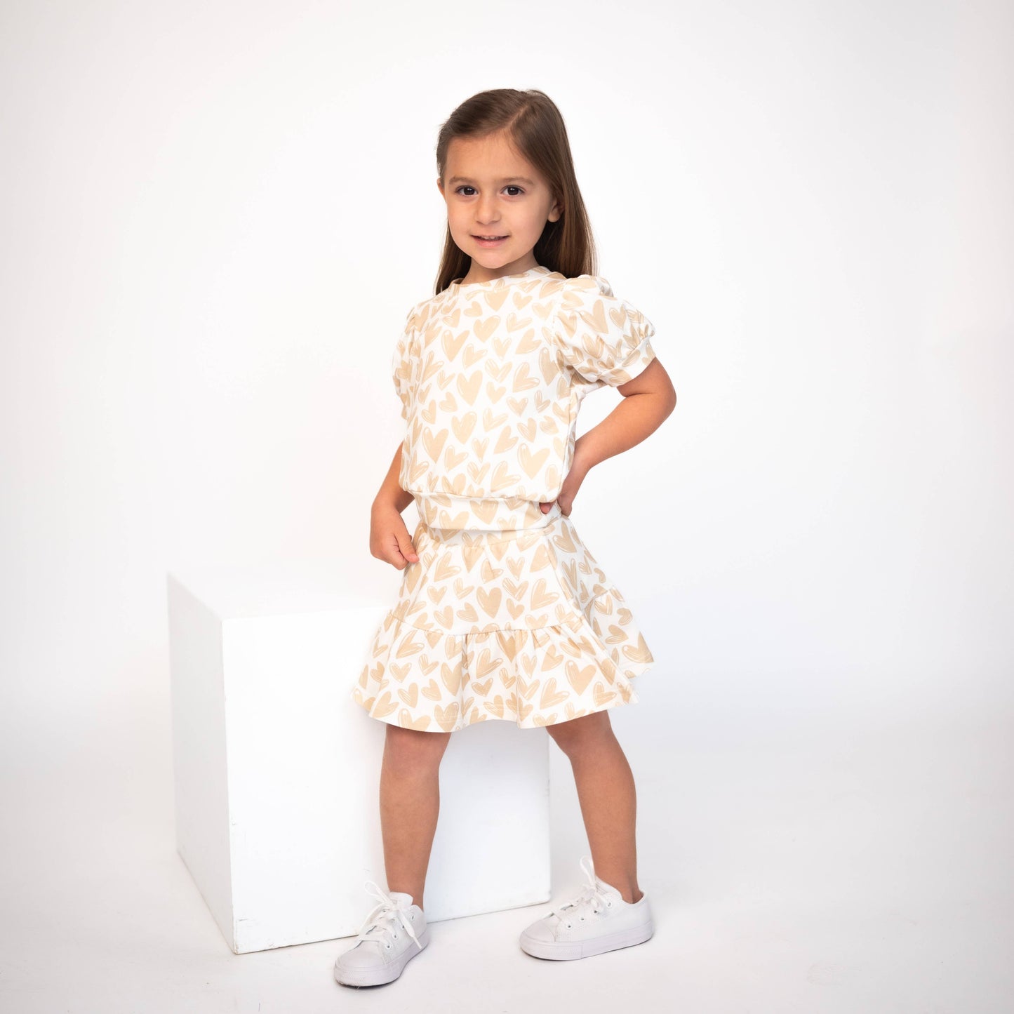 Hearts Aflutter Twirl & Whirl Skirt Set| Sustainable Love