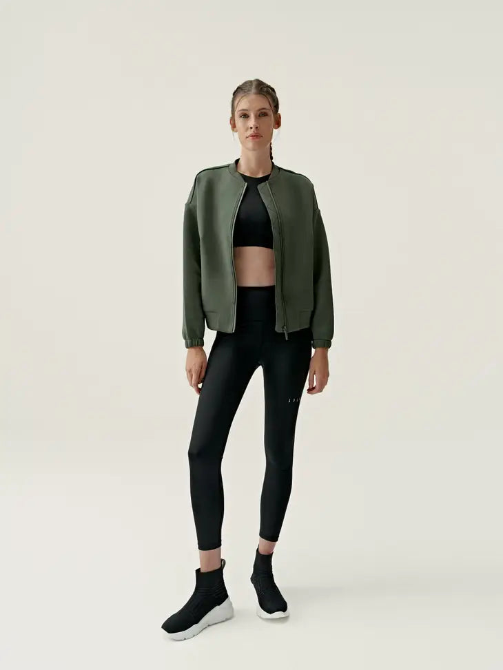 Born Living Stretch Bomber Jacket-Saona-Dark-Olive