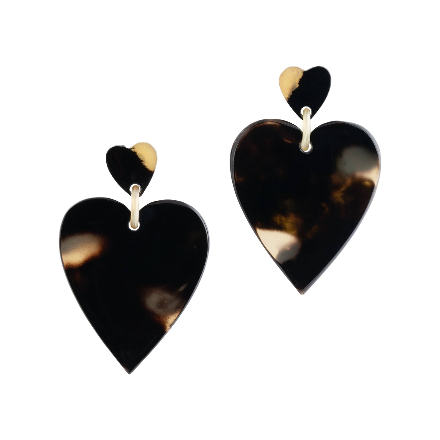 Marbled Tortoise Heart Dangle - Sale