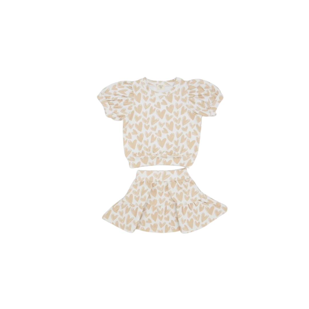 Hearts Aflutter Twirl & Whirl Skirt Set| Sustainable Love