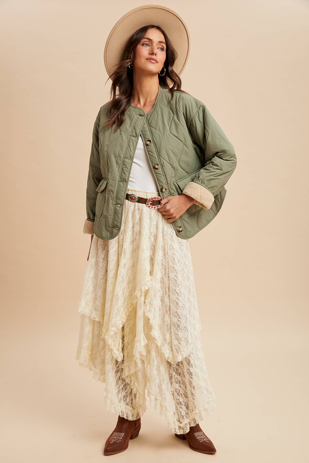 Comfiest Fall Quilted Field Coat