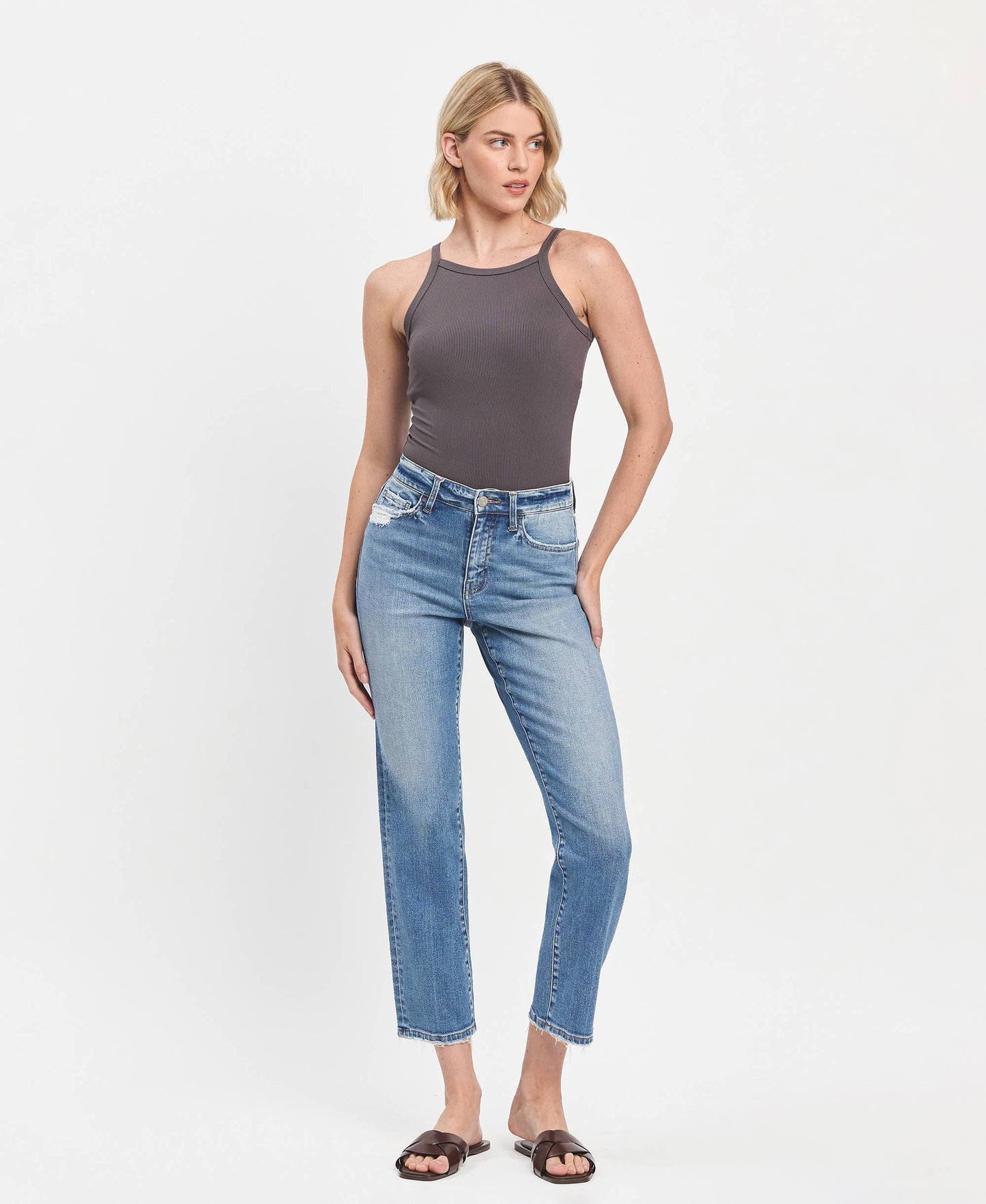 HIgh Rise Tapered Straigh Jeans