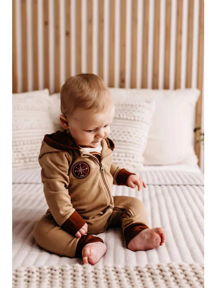 Rusty Warm City Mouse Romper