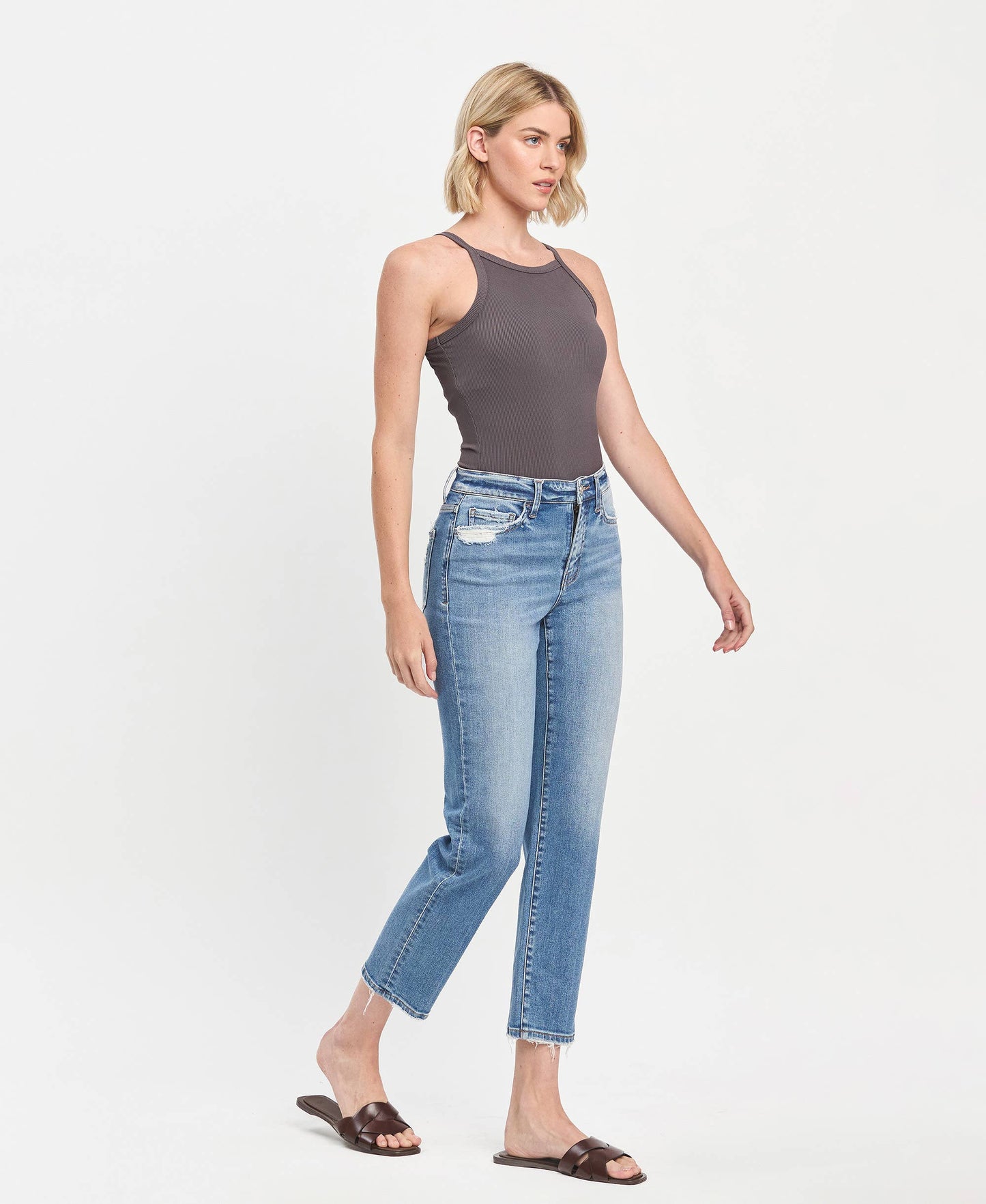 HIgh Rise Tapered Straigh Jeans