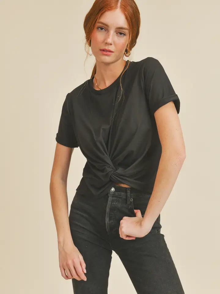 Lovely Style and Grace Twisted Knot T-Shirt