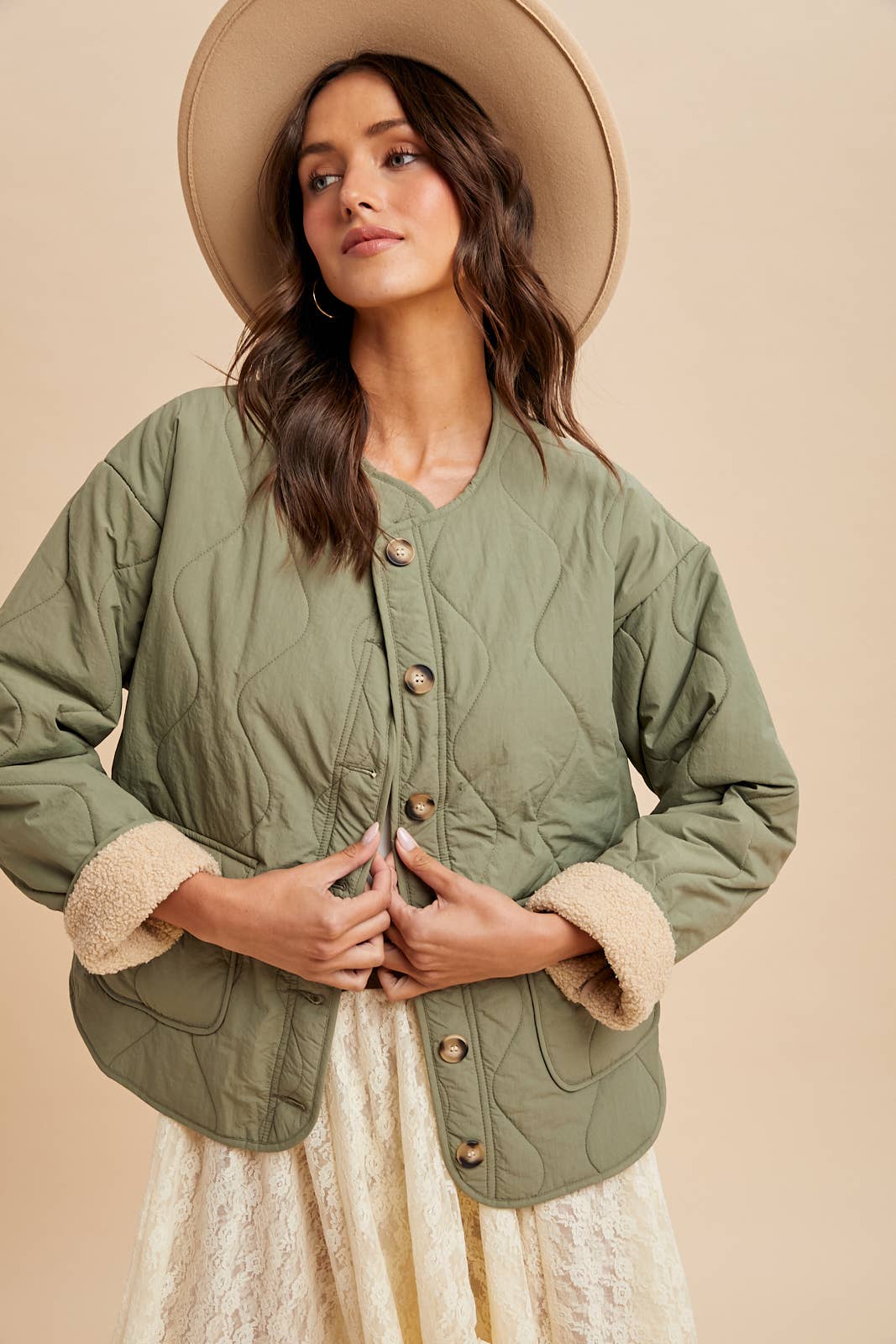 Comfiest Fall Quilted Field Coat