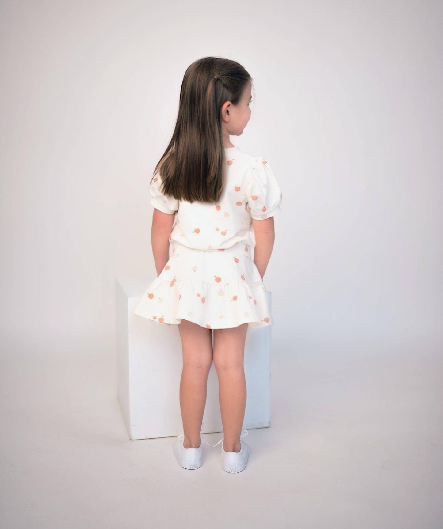 Apple Of My Eye Short Sleeve Whirl & Twirl Skirt Set