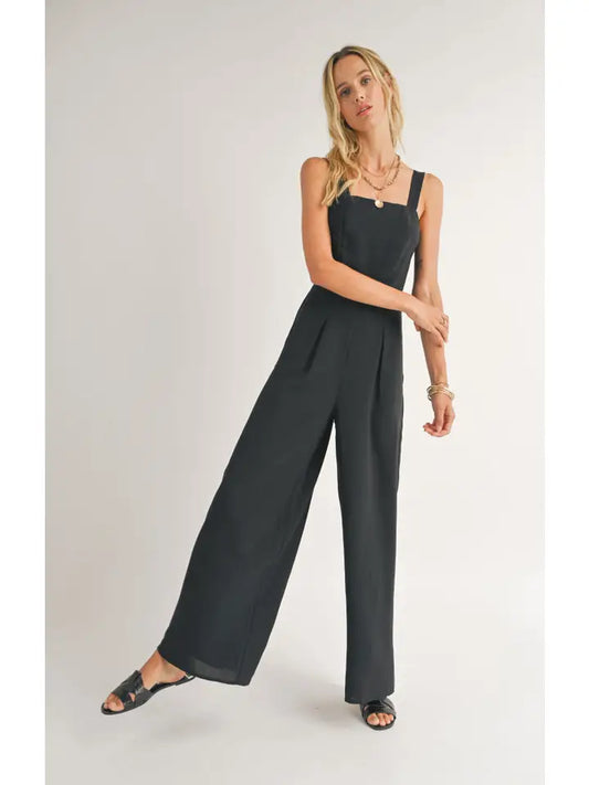 Womens Summer Square Neck Jumpsuit
