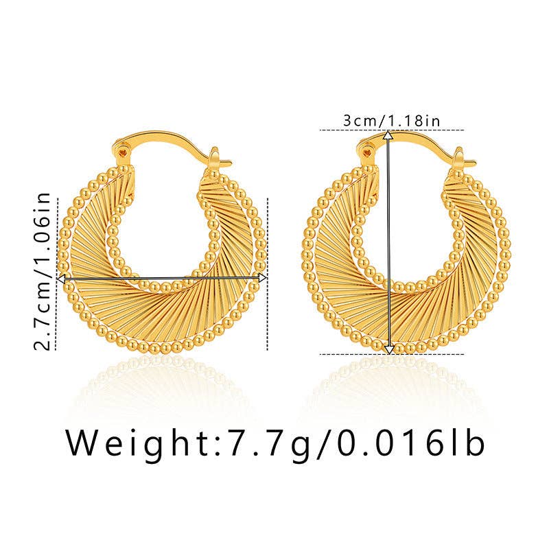 Vintage Spiral Spiral Hoop Earrings