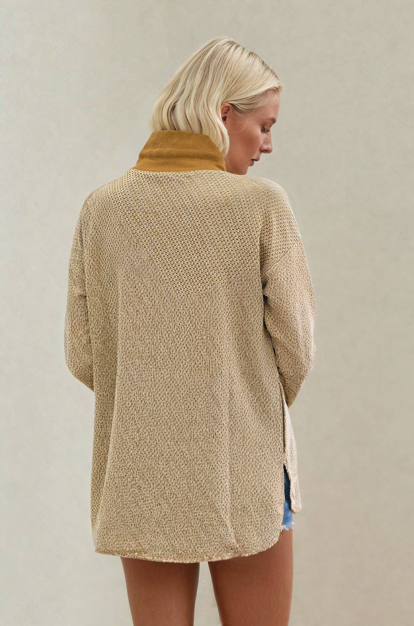 Fall Camel Funnel Neck Pull Over