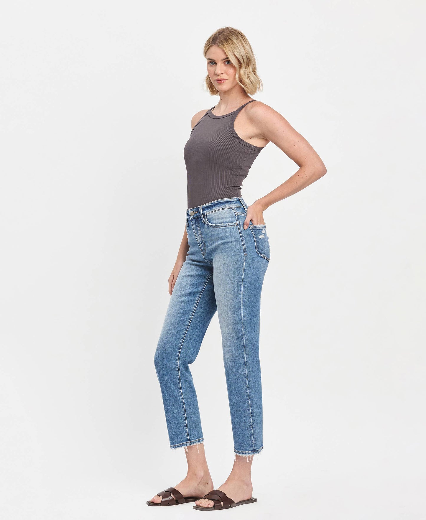 HIgh Rise Tapered Straigh Jeans