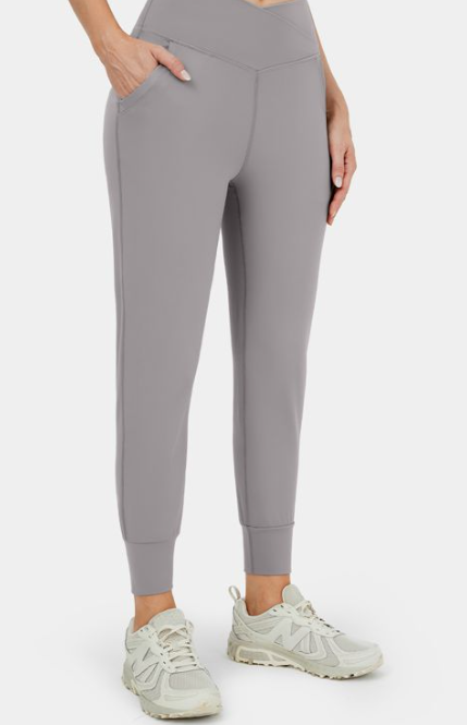 Cloudful™ Fabric High Waisted Crossover Side Pocket Joggers