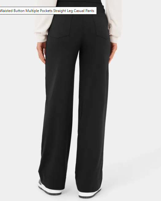 High Waisted Straight Leg Activewear Dress Pants - A must