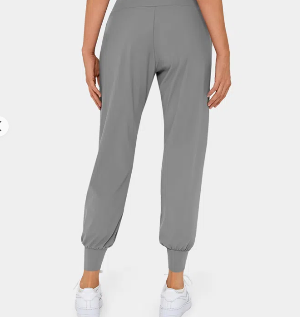 High Waisted Plain Side Pocket Yoga Joggers
