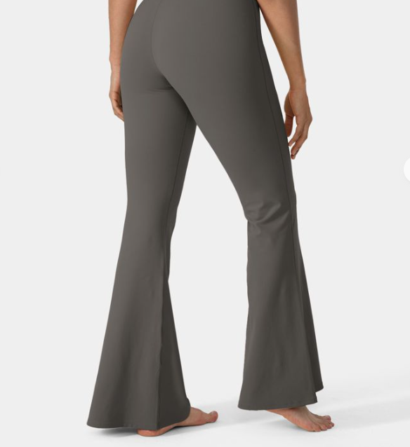 High Waisted Crossover Flare Yoga Leggings
