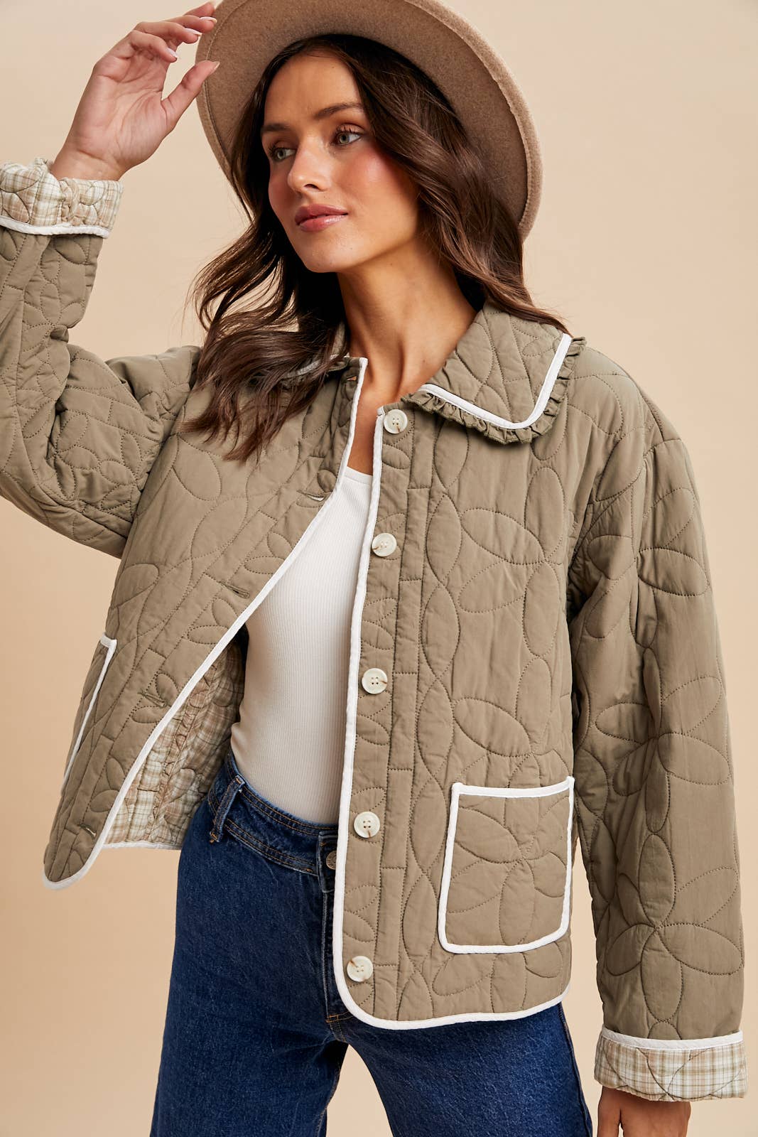 Floral Quilted Spring Coat - 20% Sale CODE WELOVESALES