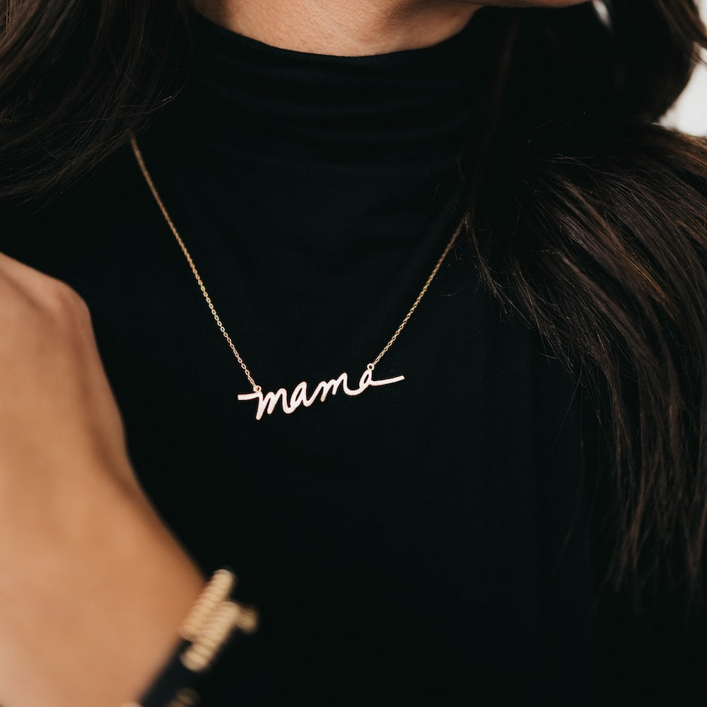 Gold Plated Mama Love Necklace