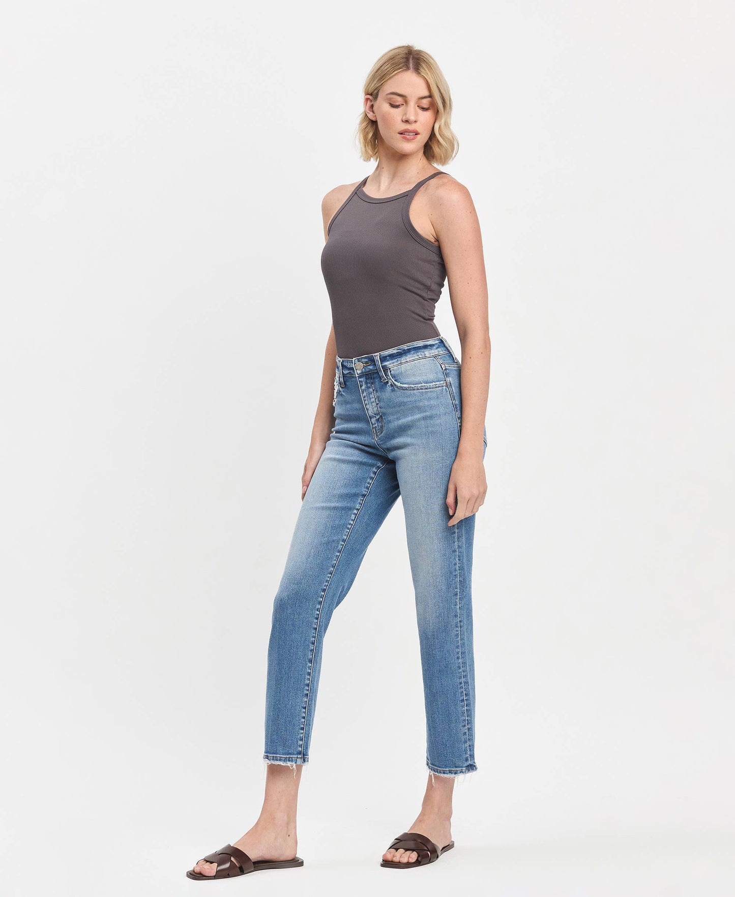 HIgh Rise Tapered Straigh Jeans