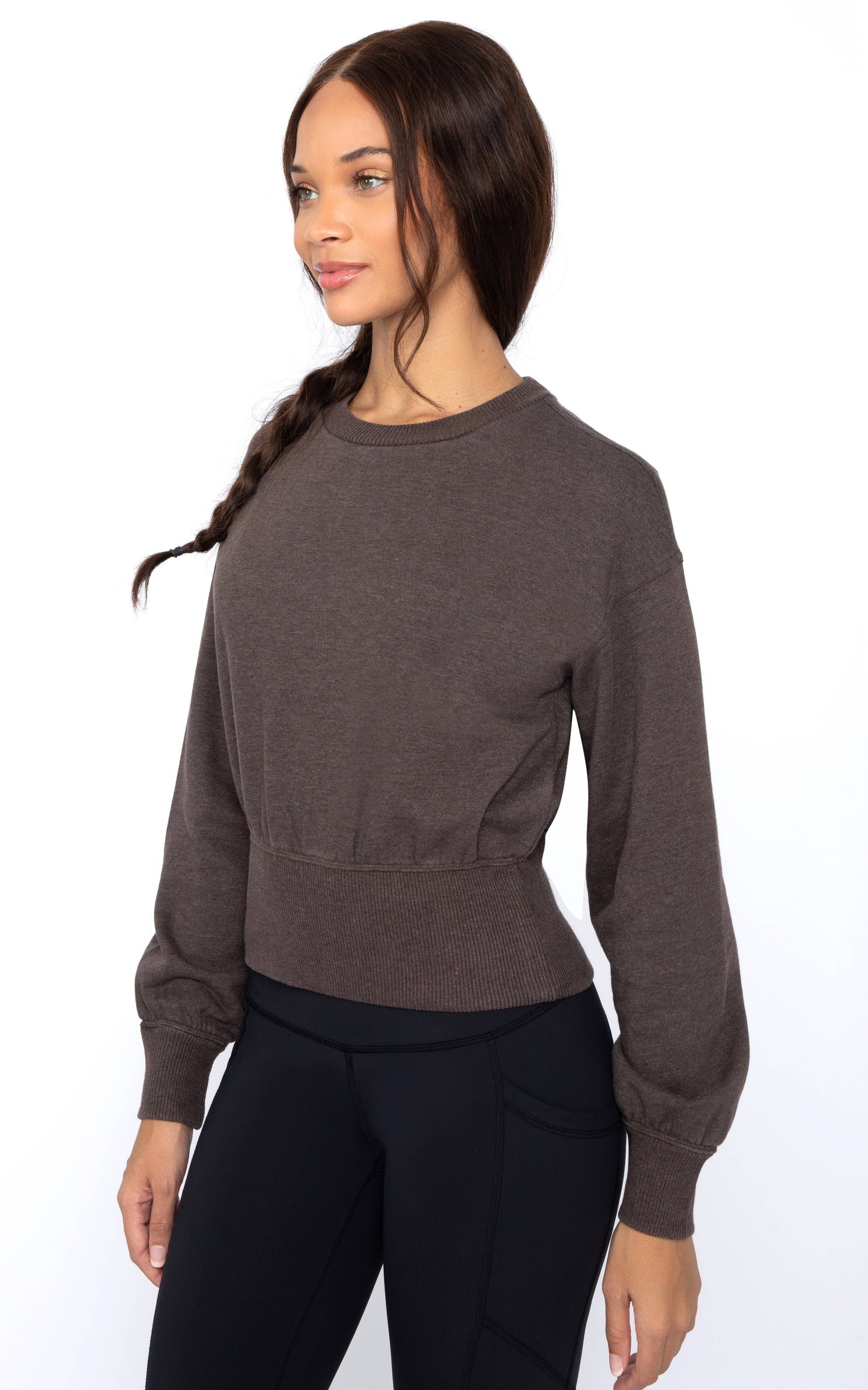 Women's Lux Fleece Stone Wash Long Sleeve Pullover