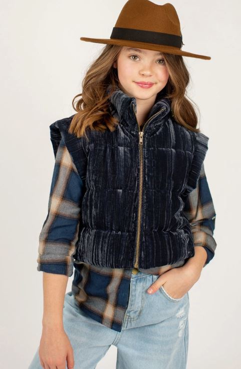 Tay Tay Girls Spring Vest in Slate