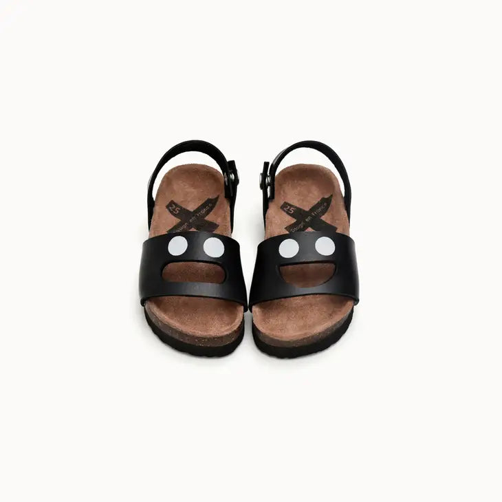 Kids WISTITI Black cork slippers