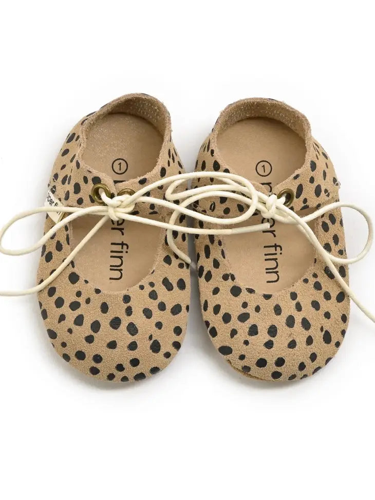 Cheetah - Lace-Up Mary Jane - Soft Sole
