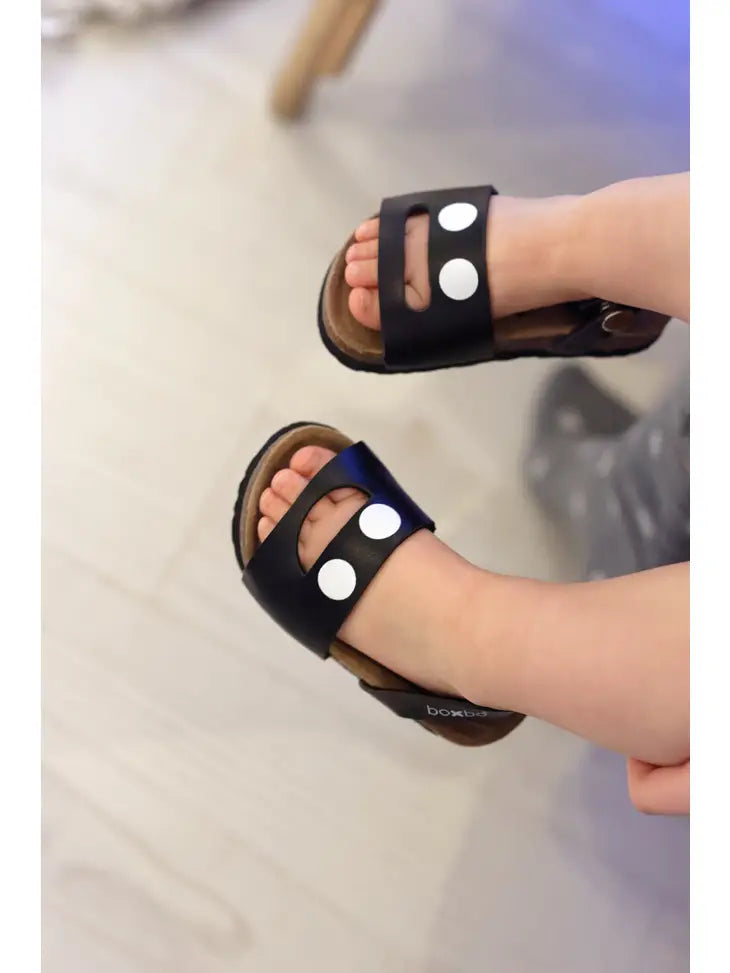 Kids WISTITI Black cork slippers