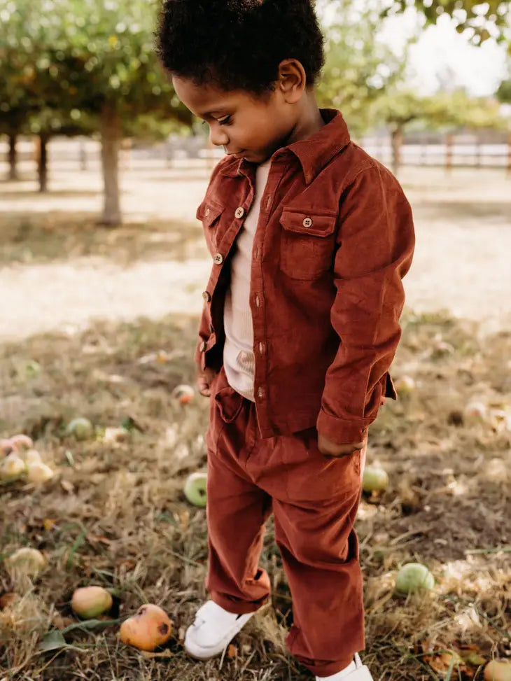 Croix Corduroy Boy Shirt and Pant Set