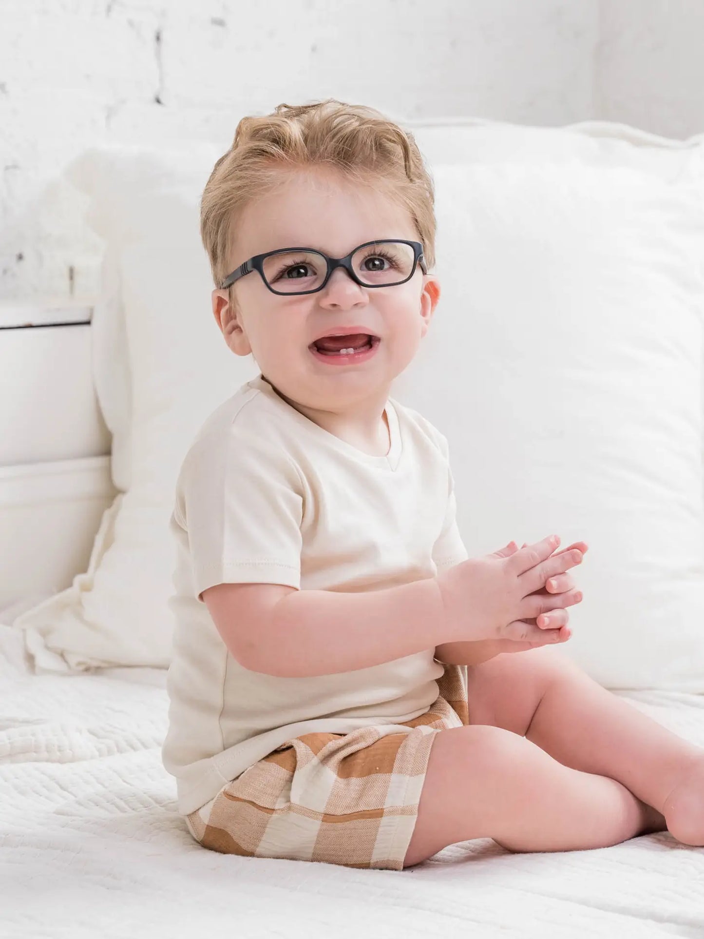 Kids Knox V-Neck Chiller T-Shirt - Natural