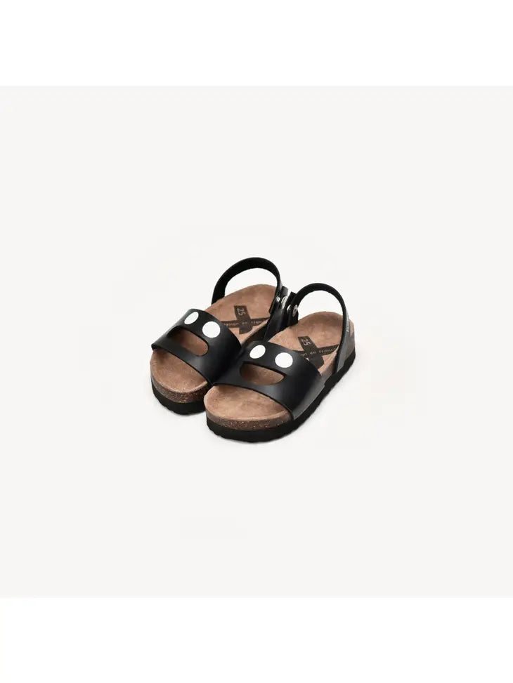 Kids WISTITI Black cork slippers