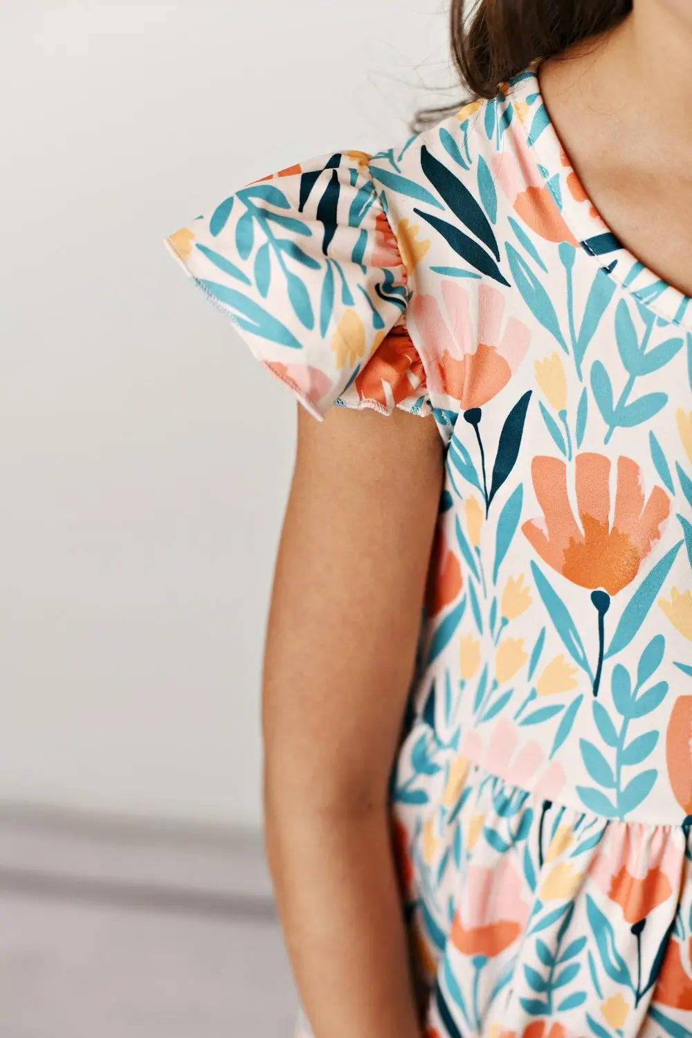 Cara Flower Flutter Sleeve Spring Dress