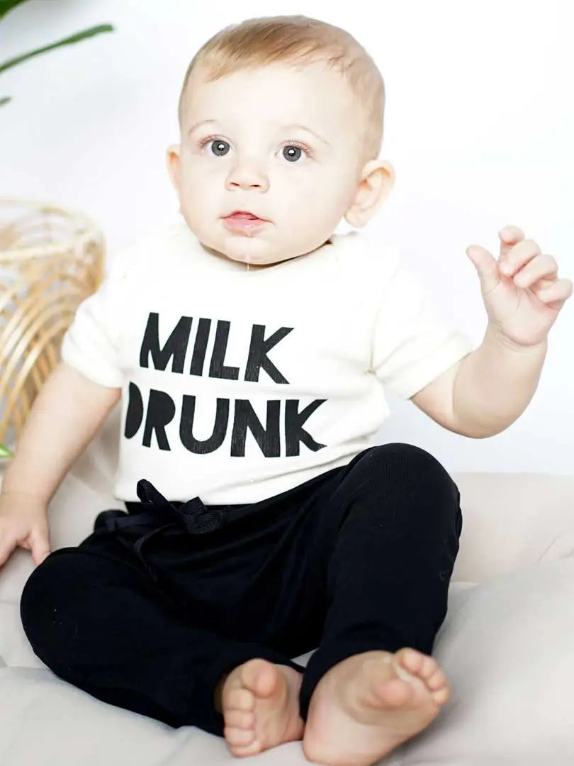 Beau Baby Onesie Milk Drunk Funny Gift