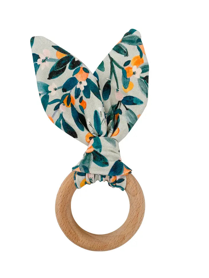 Crinkle Bunny Ears Teether - Citrus