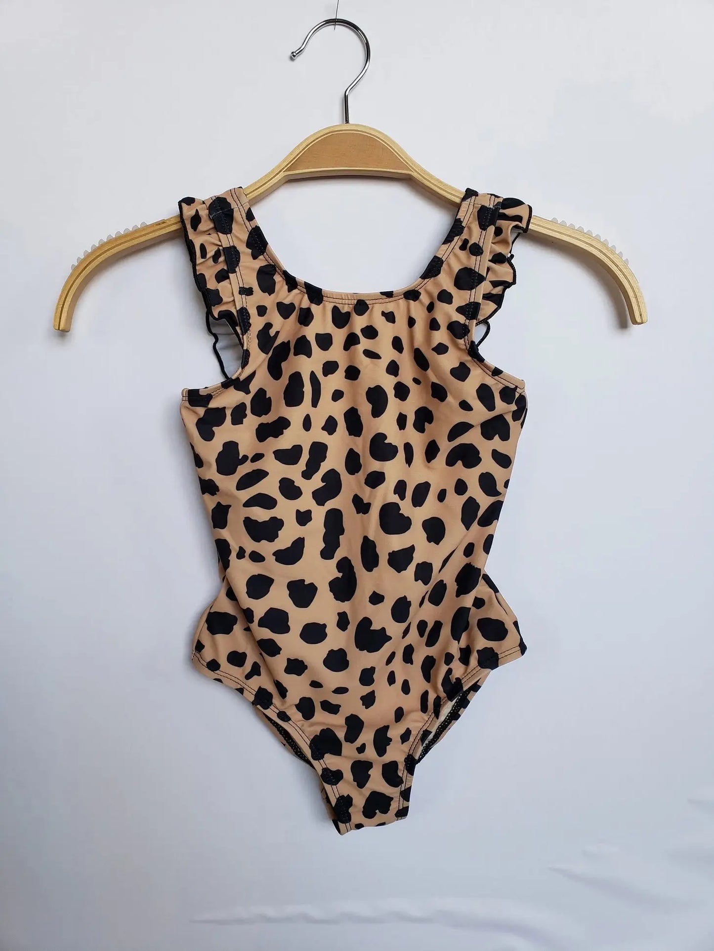 Kids Leopard Ruffle Around Swim