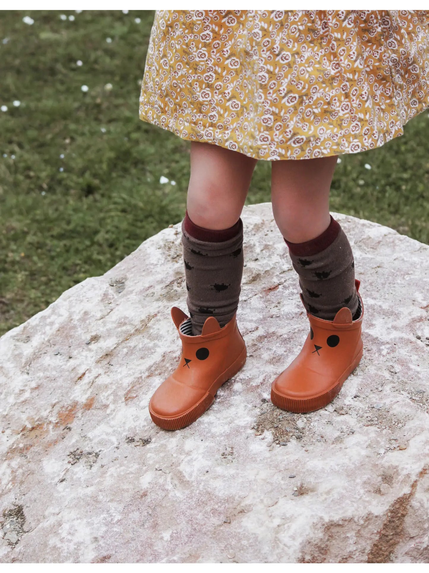 Brique Kerran Kids Unisex Lined Rain Boot