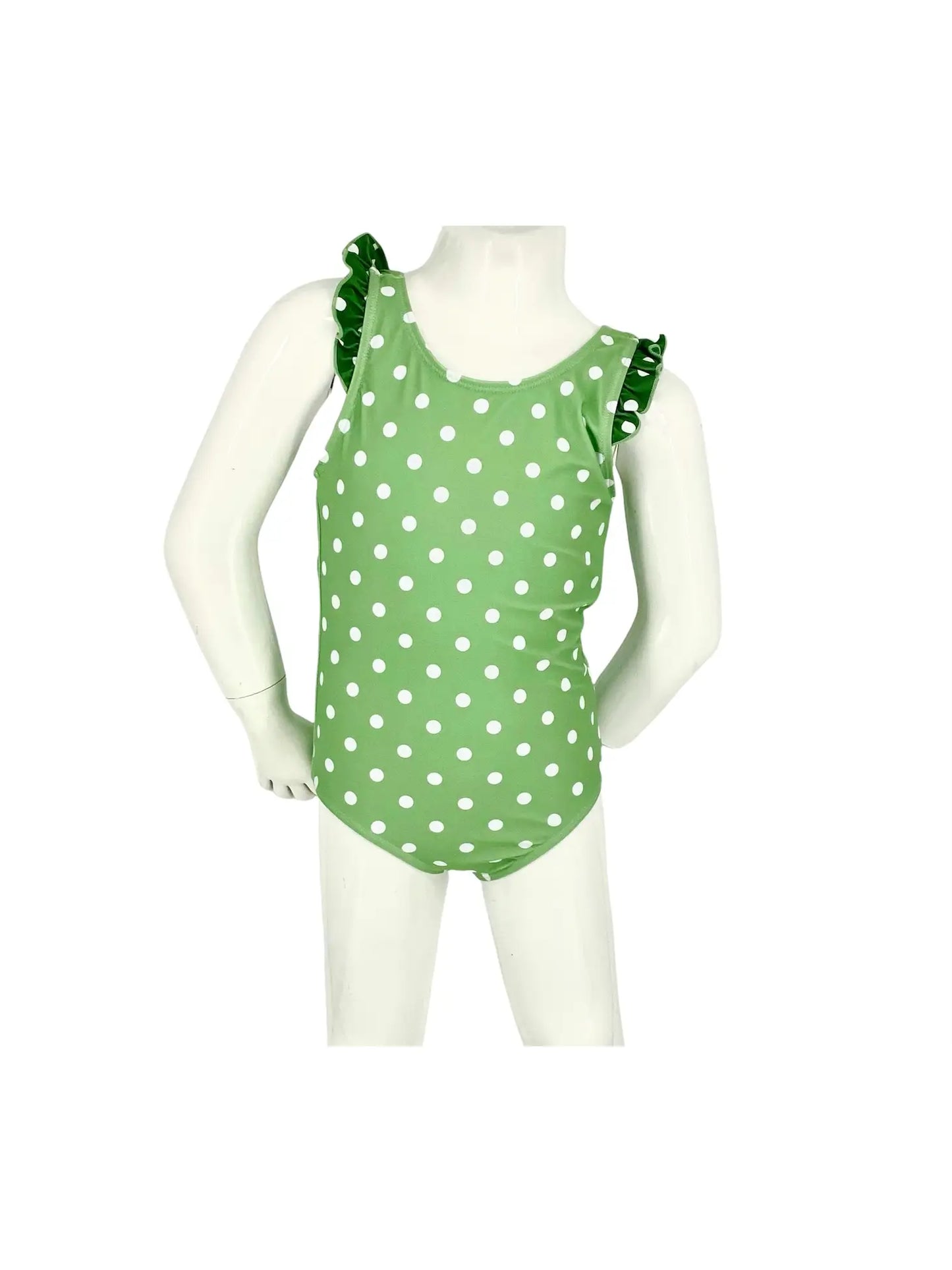 Polka Dot Ruffle UPF 50+-Mint