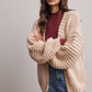 Chunky Knit Heart Back Cardigan - Bestseller