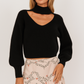 PLUNGE NECK SWEATER