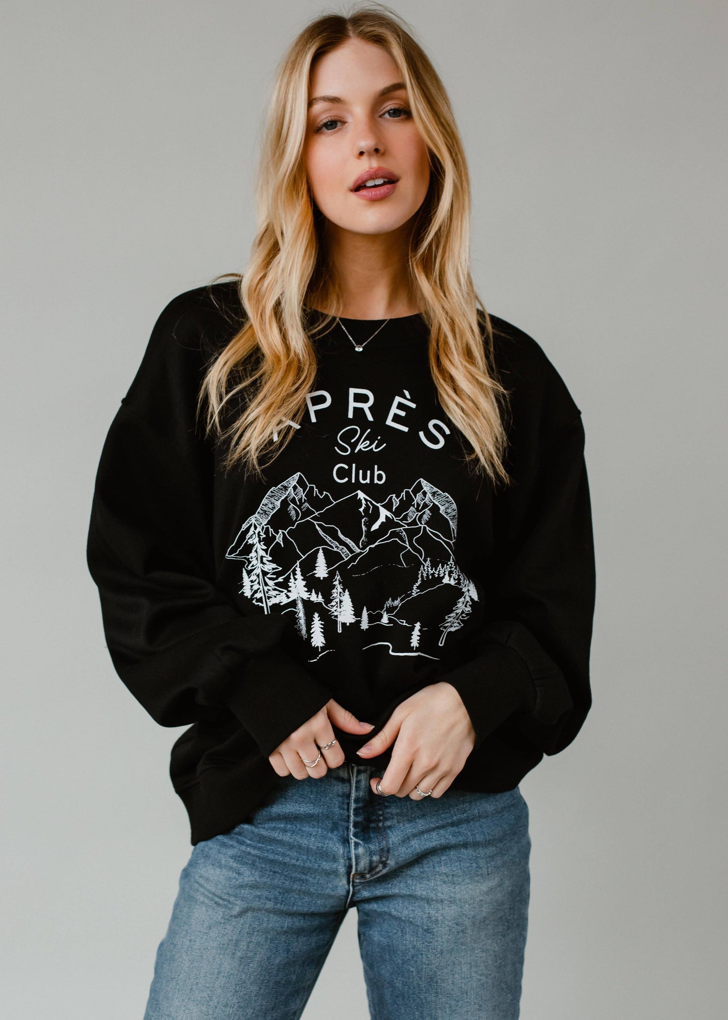 Coziest Cotton Lined Apres Ski Club Sweatshirt