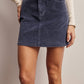 Stretch Corduroy Mini Fall Skirt