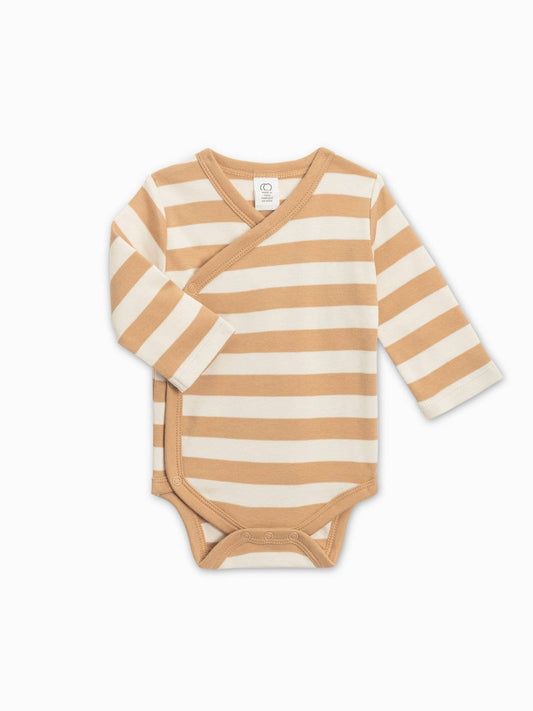 Kai Kimono Bodysuit - Tan Ely Stripe