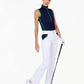 Rhapsody Quarter Zip Sleeveless Top - Ink/Ivy