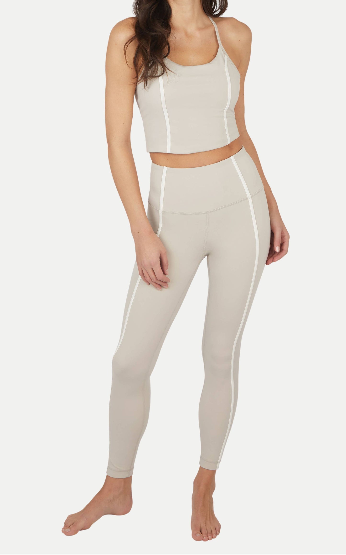 The Perfect Athletic Set - Contrast Crop Bra and Leggings