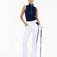 Rhapsody Quarter Zip Sleeveless Top - Ink/Ivy